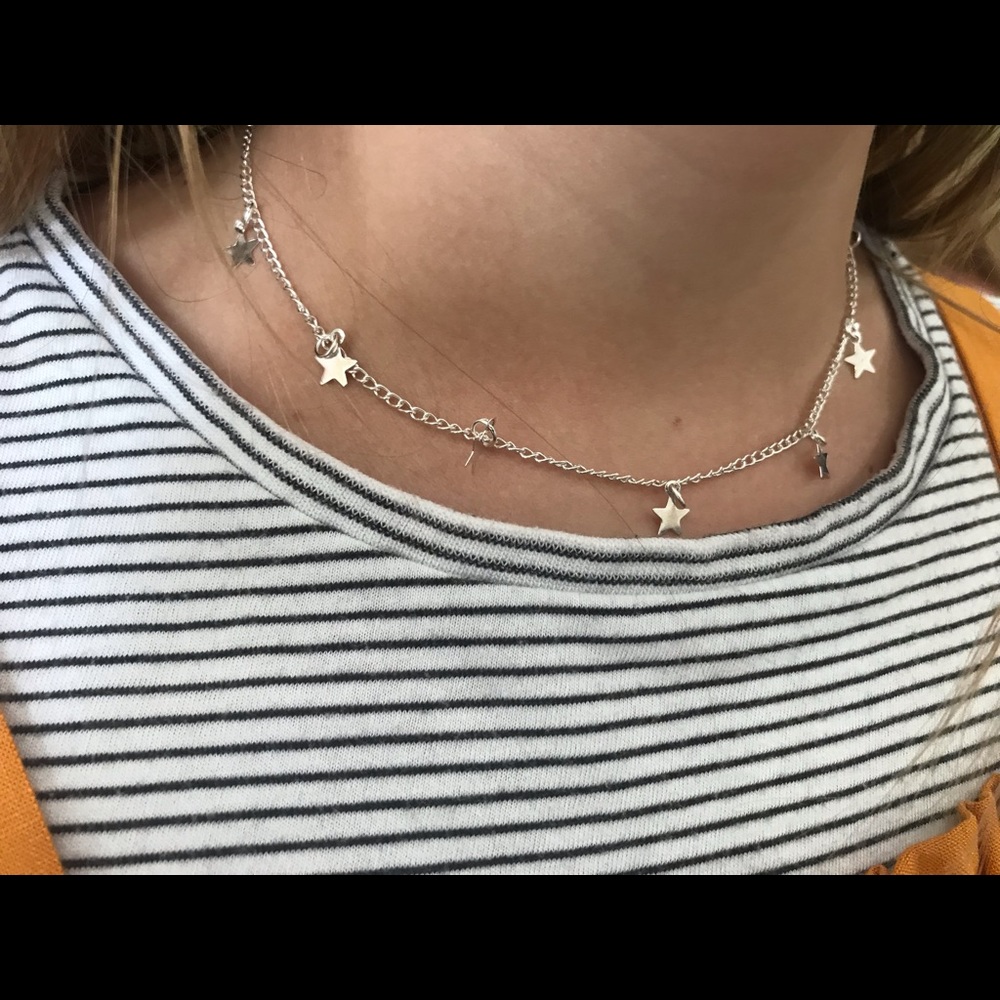 🆕gold and silver star choker / necklace - Picture 3 of 6